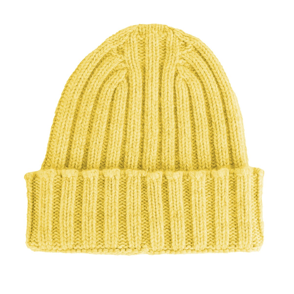 100% Cashmere Unisex Beanie Cashmere Yellow