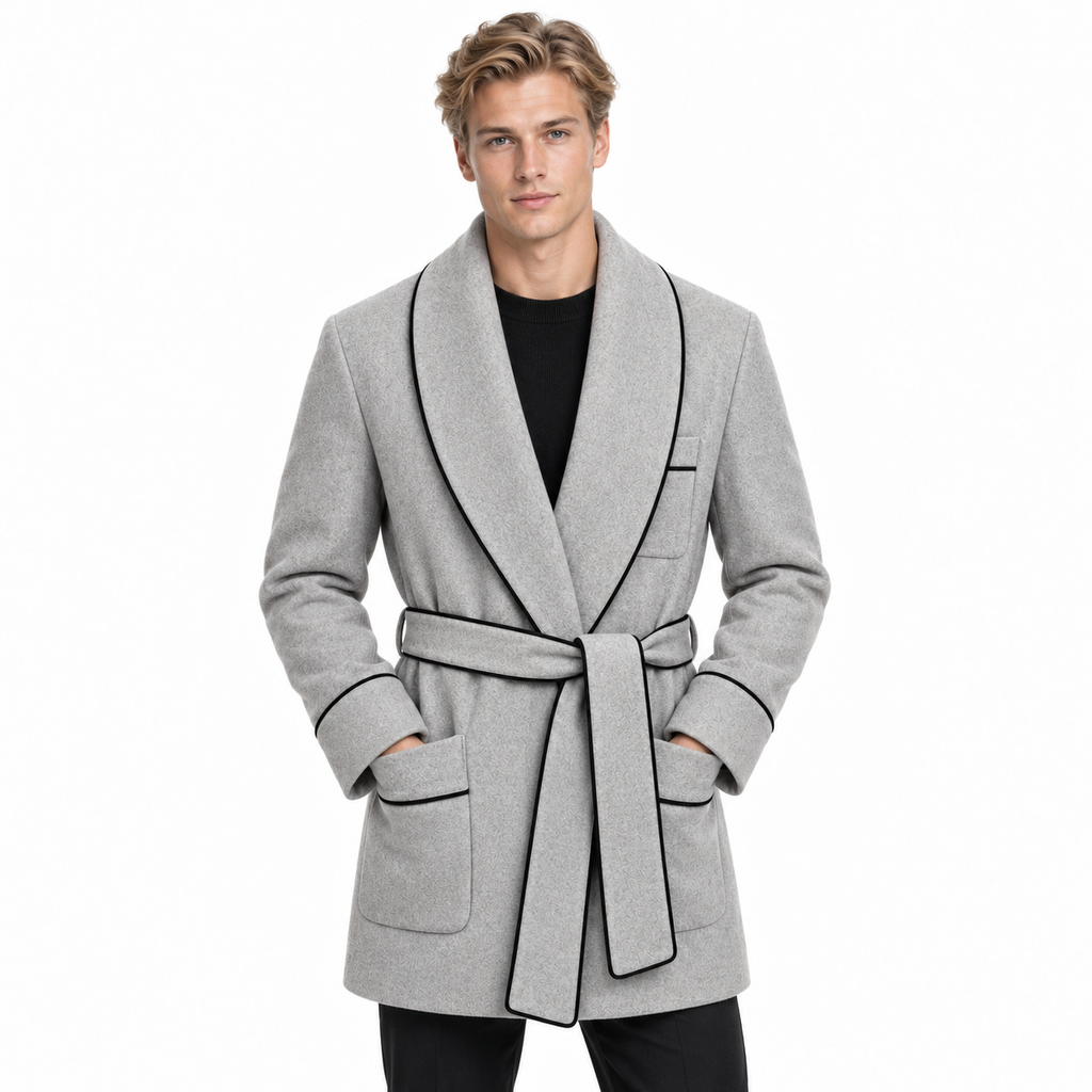 Dolce & Gabbana Men Coat Cashmere Grey