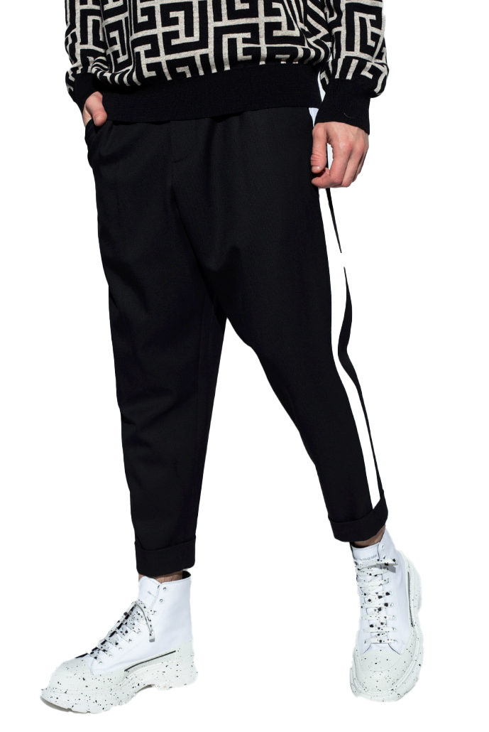 Balmain Men Trousers Elegant Black