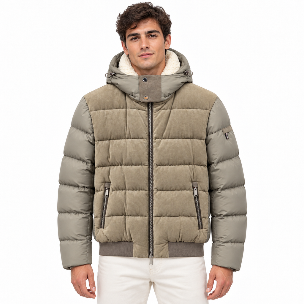 moorer Men Down Jacket Wright Grey