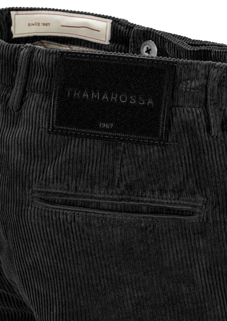 Tramarossa Men Trousers Chino Alberto Velvet Black