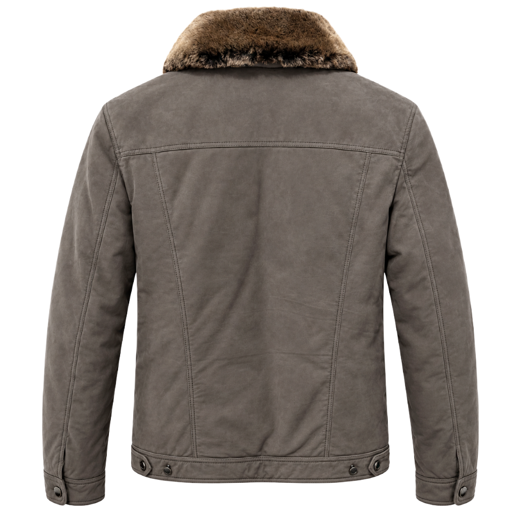 moorer Men Jacket Leather Grey