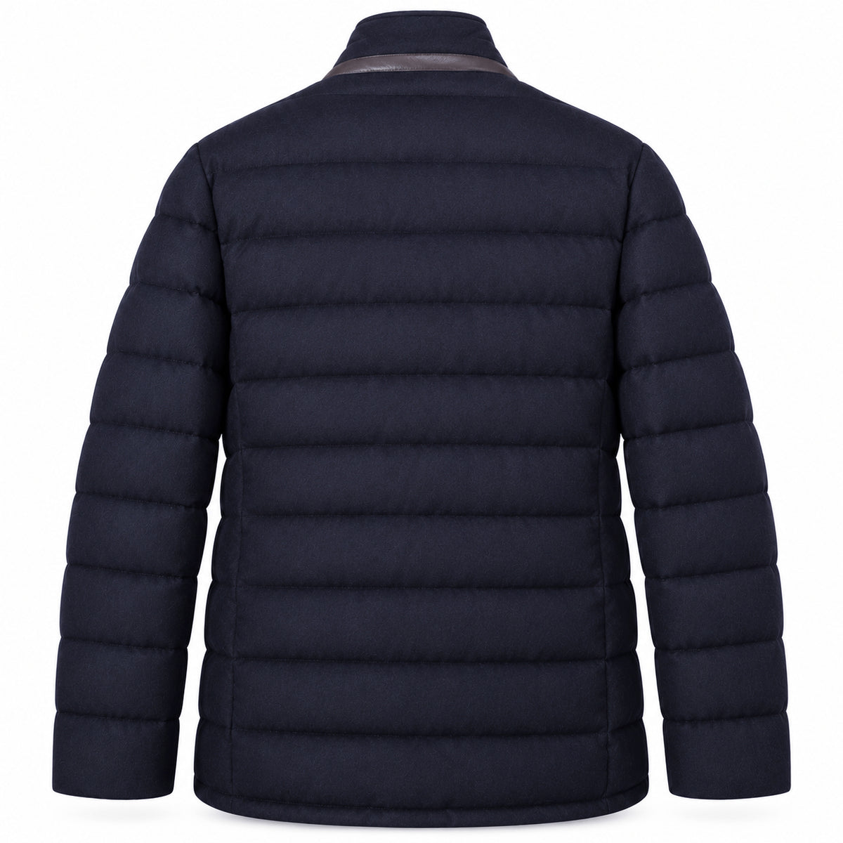 moorer Men Jacket Quilted Wool Navy Blue
