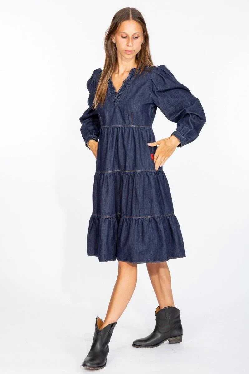 Love Moschino Dress Blue Woman