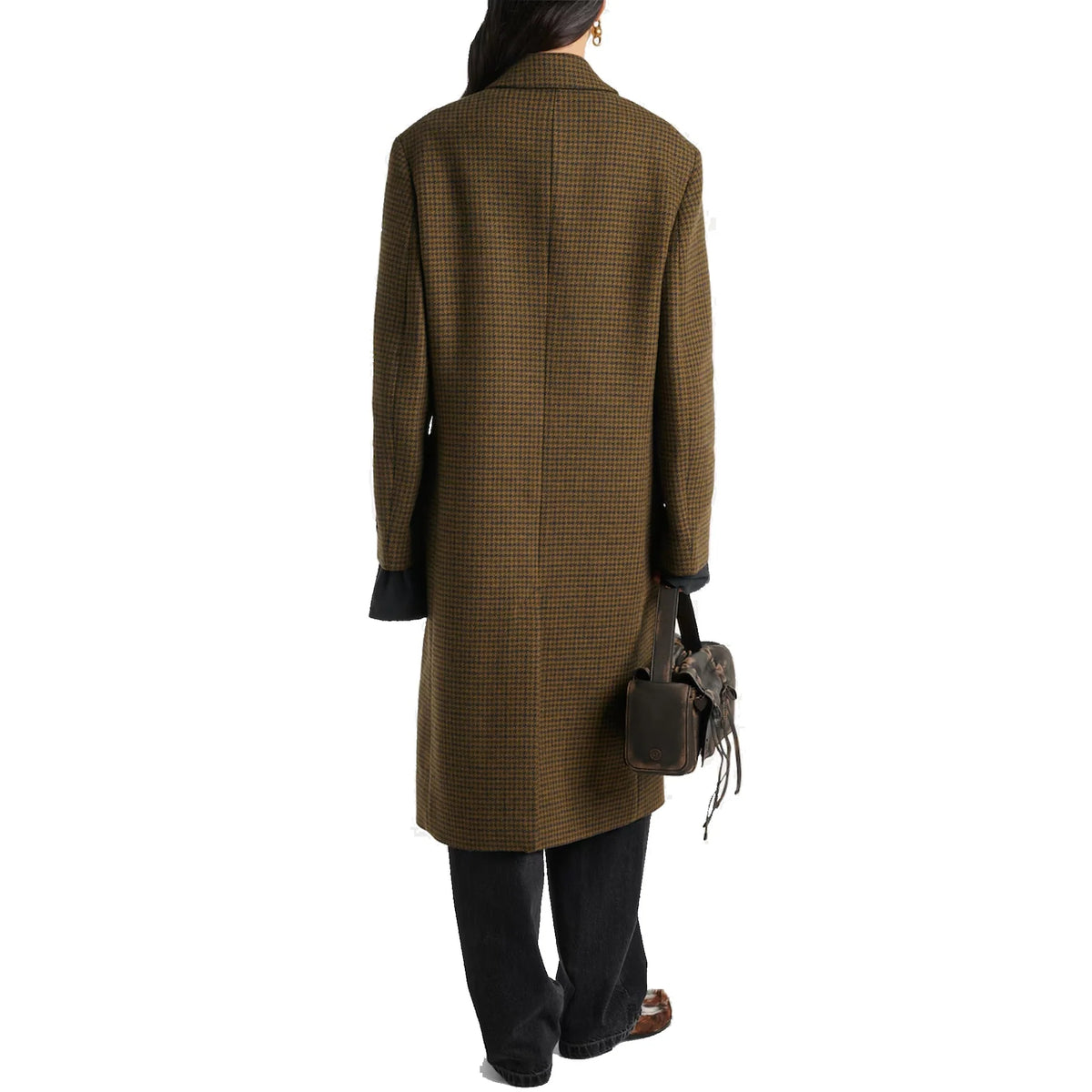 Acne Studios Checked Double-Breasted Wool Blend Coat