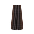 Burberry Checked Wide Leg Canvas Pants