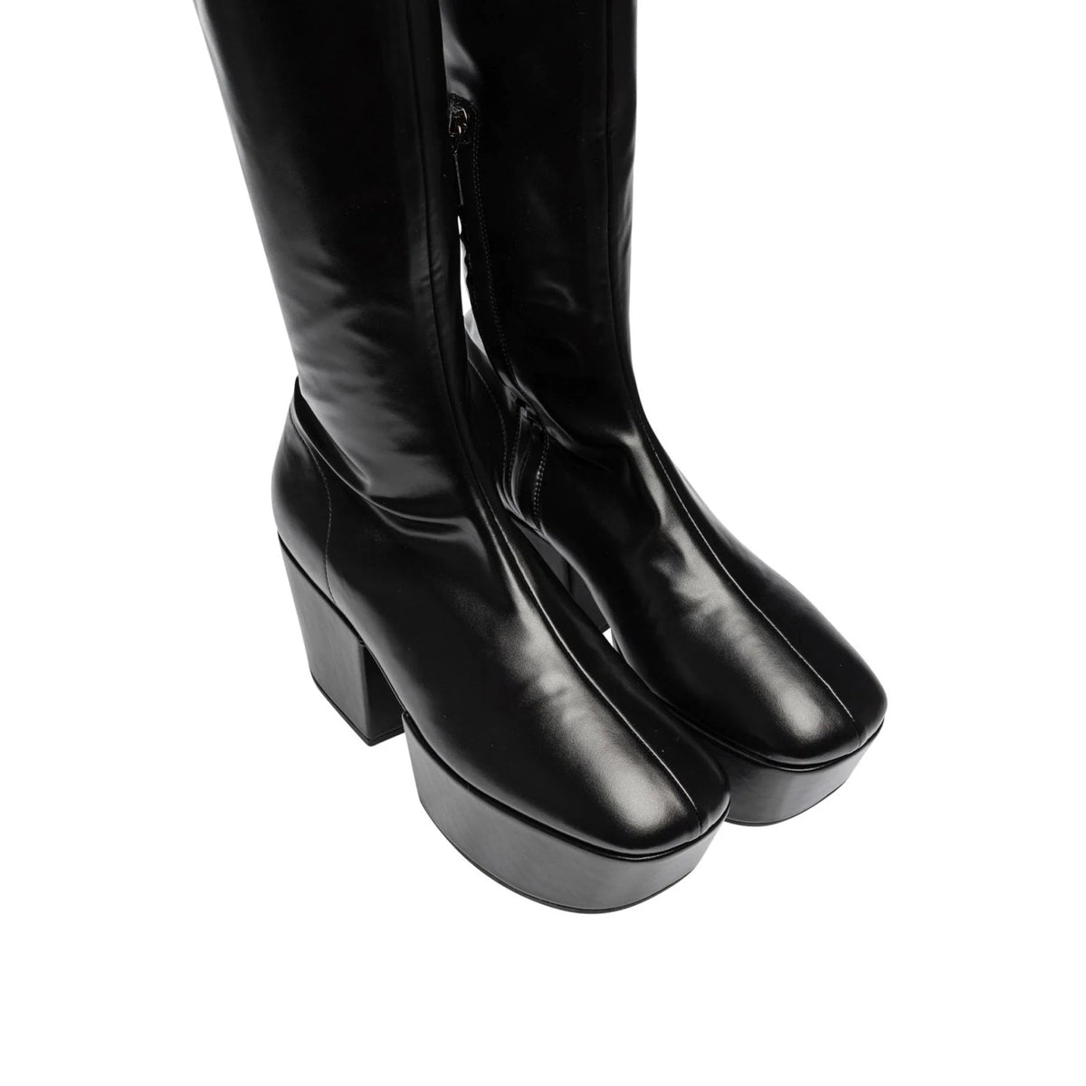 Prada Leather Platform Boots