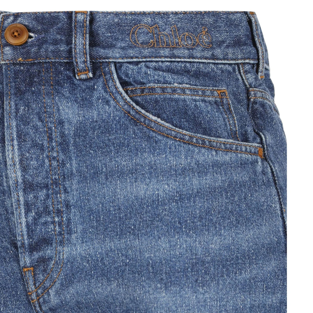 Chloe Cotton Denim Flared Jeans